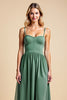 Load image into Gallery viewer, A Line Chiffon Eucalyptus Long Bridesmaid Dress