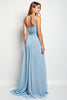 Load image into Gallery viewer, V-Neck Sky Blue Chiffon Long Bridesmaid Dress