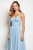 Load image into Gallery viewer, V-Neck Sky Blue Chiffon Long Bridesmaid Dress
