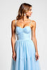 Load image into Gallery viewer, Sky Blue Long A Line Chiffon Bridesmaid Dress