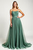 Load image into Gallery viewer, Eucalyptus Square Neck Chiffon Long Bridesmaid Dress