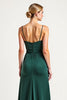 Load image into Gallery viewer, Pine Sheath V-Neck Long Bridesmaid Dress with Slit