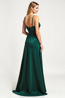 Load image into Gallery viewer, Pine Chiffon V-Neck Long Bridesmaid Dress