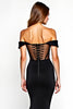 Load image into Gallery viewer, Black Mermaid Off the Shoulder Long Formal Dress with Slit