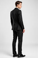 Load image into Gallery viewer, Black Notch Lapel One Button 2 Piece Prom Suits