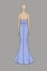 Load image into Gallery viewer, Sky Blue Strapless Satin Sheath Long Formal Dress