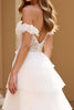 Load image into Gallery viewer, White A Line Backless Tulle Long Prom Dress with Slit
