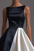 Load image into Gallery viewer, White Sleeveless A Line Long Black Tie Dress