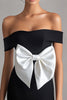 Load image into Gallery viewer, White Off the Shoulder Short Little Black with Bow