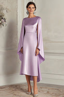 Load image into Gallery viewer, Lilac Scoop Sheath Knee-Length Formal Dress