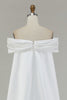 Load image into Gallery viewer, Ivory Mermaid Off The Shoulder Bow Long Wedding Dress with Cape