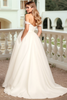 Load image into Gallery viewer, Simple Ivory Off the Shoulder Sweep Train Wedding Dress
