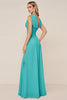 Load image into Gallery viewer, Dusty Sage V-Neck Sheath Long Bridesmaid Dress with Slit
