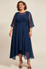 Load image into Gallery viewer, Navy A Line Chiffon Plus Size Mother of the Bride Dress