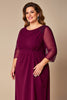 Load image into Gallery viewer, Plus Size Burgundy A Line Chiffon Mother of the Bride Dress