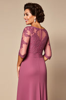 Load image into Gallery viewer, Desert Rose Chiffon Sheath Mother of the Bride Dress with Sleeves