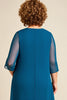 Load image into Gallery viewer, Ink Blue Plus Size Chiffon Tiered Mother of the Bride Pantsuit