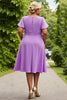 Load image into Gallery viewer, Lilac Plus Size Chiffon A Line Mother of the Bride Dress with Ruffles