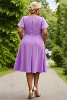 Load image into Gallery viewer, Lilac Plus Size Chiffon A Line Mother of the Bride Dress with Ruffles