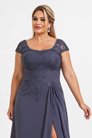 Load image into Gallery viewer, Twilight Chiffon A Line Plus Size Mother of the Bride Dress with Slit