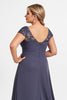Load image into Gallery viewer, Twilight Chiffon A Line Plus Size Mother of the Bride Dress with Slit