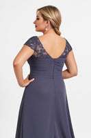 Load image into Gallery viewer, Twilight Chiffon A Line Plus Size Mother of the Bride Dress with Slit