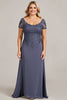 Load image into Gallery viewer, Twilight Scoop Neck Chiffon Plus Size Mother of the Bride Dress