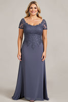 Load image into Gallery viewer, Twilight Scoop Neck Chiffon Plus Size Mother of the Bride Dress