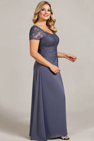 Load image into Gallery viewer, Twilight Scoop Neck Chiffon Plus Size Mother of the Bride Dress