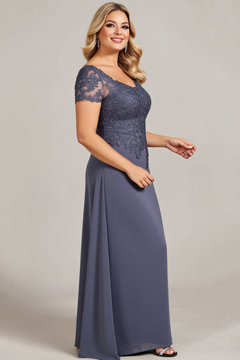 Twilight Scoop Neck Chiffon Plus Size Mother of the Bride Dress
