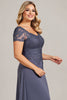 Load image into Gallery viewer, Twilight Scoop Neck Chiffon Plus Size Mother of the Bride Dress