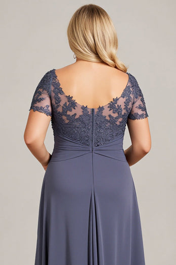Twilight Scoop Neck Chiffon Plus Size Mother of the Bride Dress