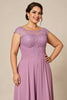 Load image into Gallery viewer, Dusty Rose Plus Size A Line Chiffon Mother of the Bride Dress with Appliques