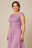 Load image into Gallery viewer, Dusty Rose Plus Size A Line Chiffon Mother of the Bride Dress with Appliques