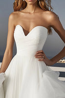Load image into Gallery viewer, Ivory Sweetheart Sweep Train Ball Gown Wedding Dress with Ruffles
