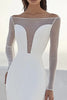 Load image into Gallery viewer, Ivory Bateau Long Sleeves Sweep Train Mermaid Wedding Dress