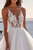 Load image into Gallery viewer, Ivory Floor-Length Ball Gown Boho Wedding Dress with Lace