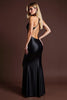 Load image into Gallery viewer, Black Sheath Satin Sweetheart Long Formal Dress with Slit