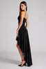 Load image into Gallery viewer, Black A Line High Low Pleated Formal Dress