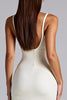 Load image into Gallery viewer, Ivory Sheath Pleated Long Formal Dress with Slit
