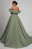 Load image into Gallery viewer, Dusty Rose A Line Tulle Ruffled Long Formal Dress