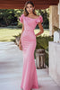 Load image into Gallery viewer, Pink Satin Sheath One Shoulder Long Formal Dress