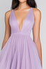 Load image into Gallery viewer, Lilac Tulle A Line Tiered Asymmetrical Long Formal Dress