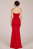 Load image into Gallery viewer, Red Strapless Sheath Keyhole Long Formal Dress with Slit