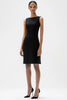 Load image into Gallery viewer, Black Bodycon Bateau Neck Sleeveless Short Semi Formal Dress