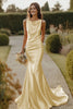 Load image into Gallery viewer, Daffodil Mermaid Satin Cowl Neck Long Bridesmaid Dress