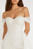 Load image into Gallery viewer, White Sparkly Bodycon Sequins Asymmetrical Graduation Dress with Ruffles