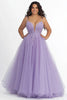 Load image into Gallery viewer, Lilac A Line Appliqued Spaghetti Straps Long Prom Dress