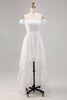 Load image into Gallery viewer, White Lace Off The Shoulder High-Low A Line Boho Maxi Dress