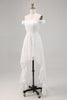 Load image into Gallery viewer, White Lace Off The Shoulder High-Low A Line Boho Maxi Dress